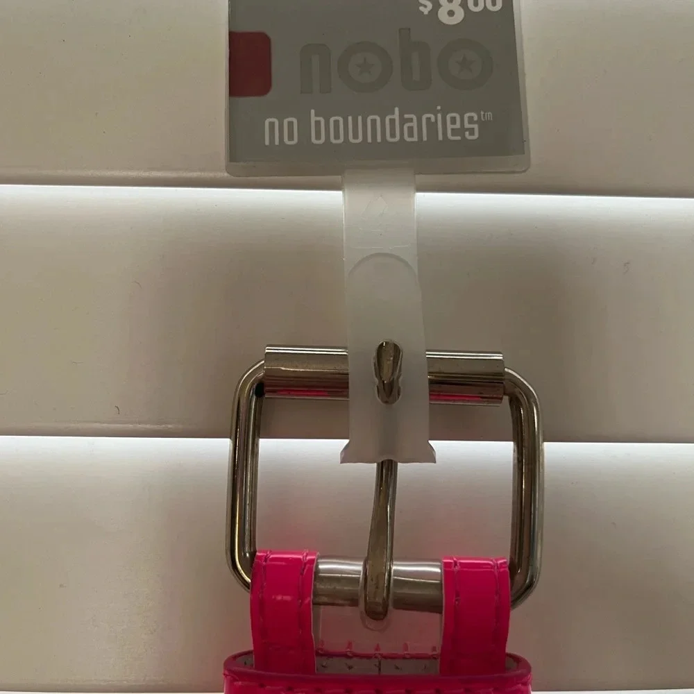 NEW Y2K No Boundaries Hot Pink & Clear Belt Large